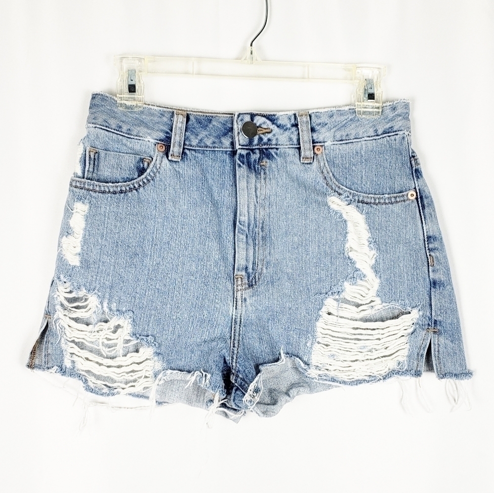 ASOS distressed denim shorts